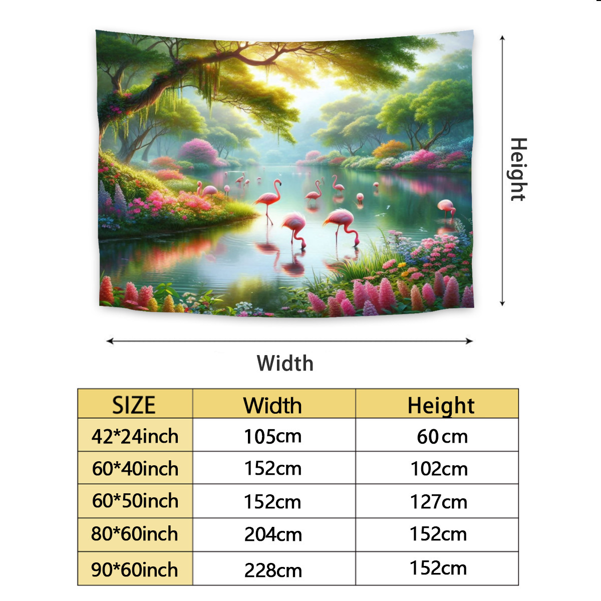 Tapeçaria de parede lago de pelicanos