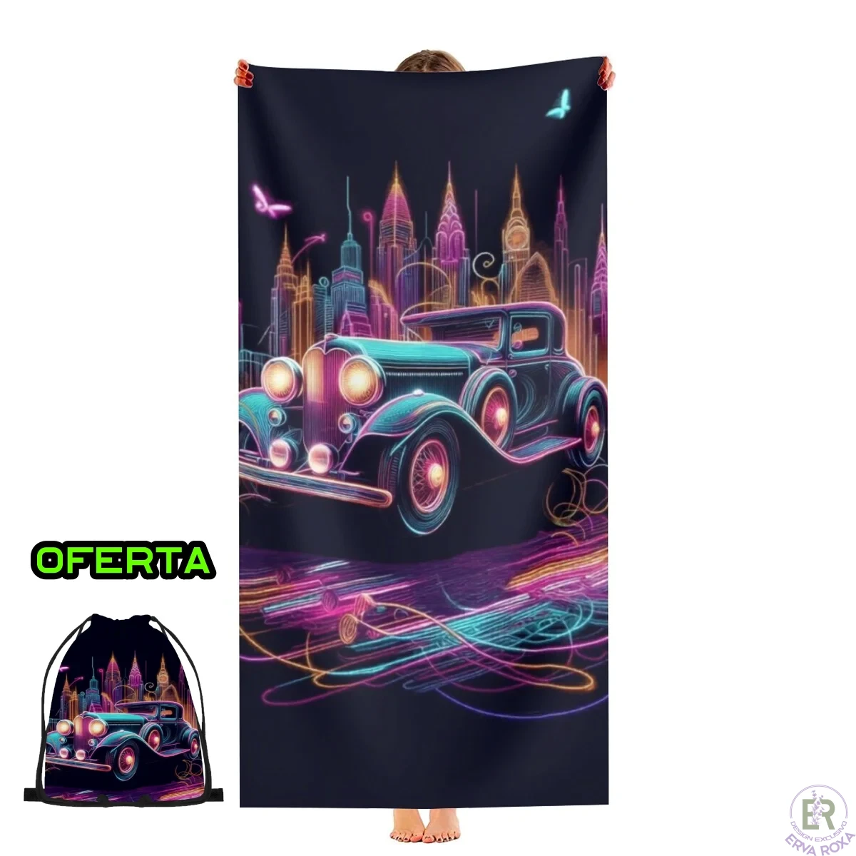 Toalha de Praia Automóvel Clássico