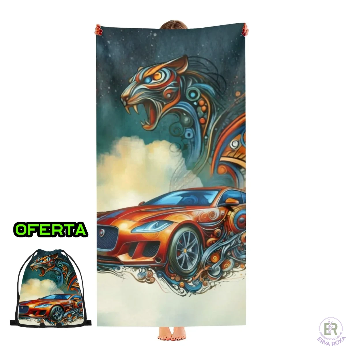 Toalha de praia Jaguar - MOD 2