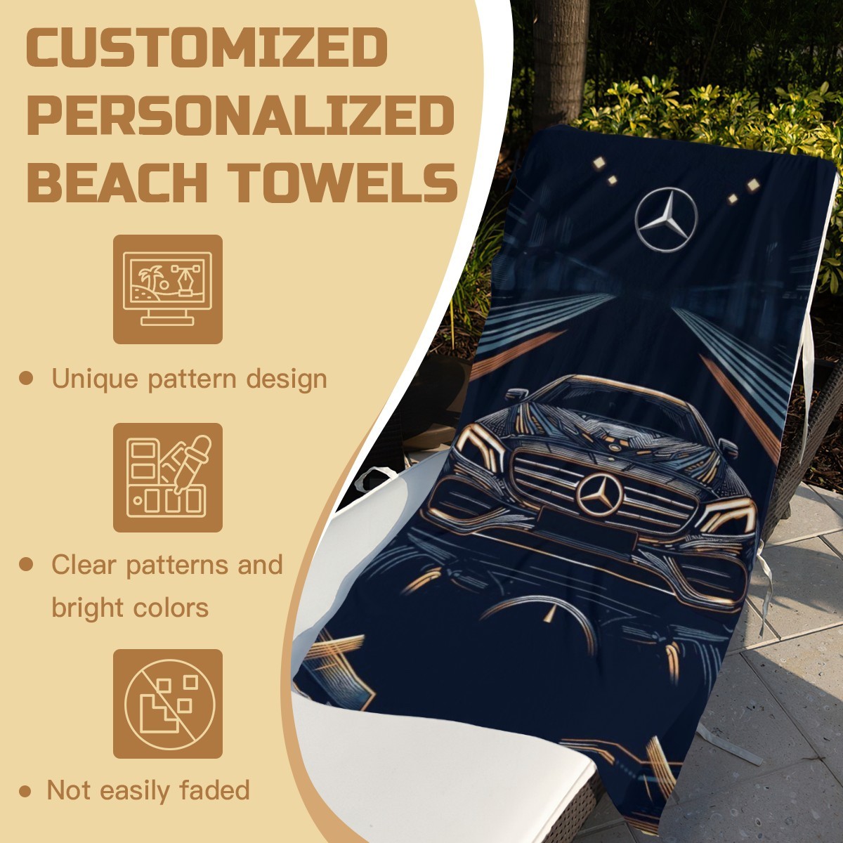 Toalha de Praia Mercedes-Mod 1