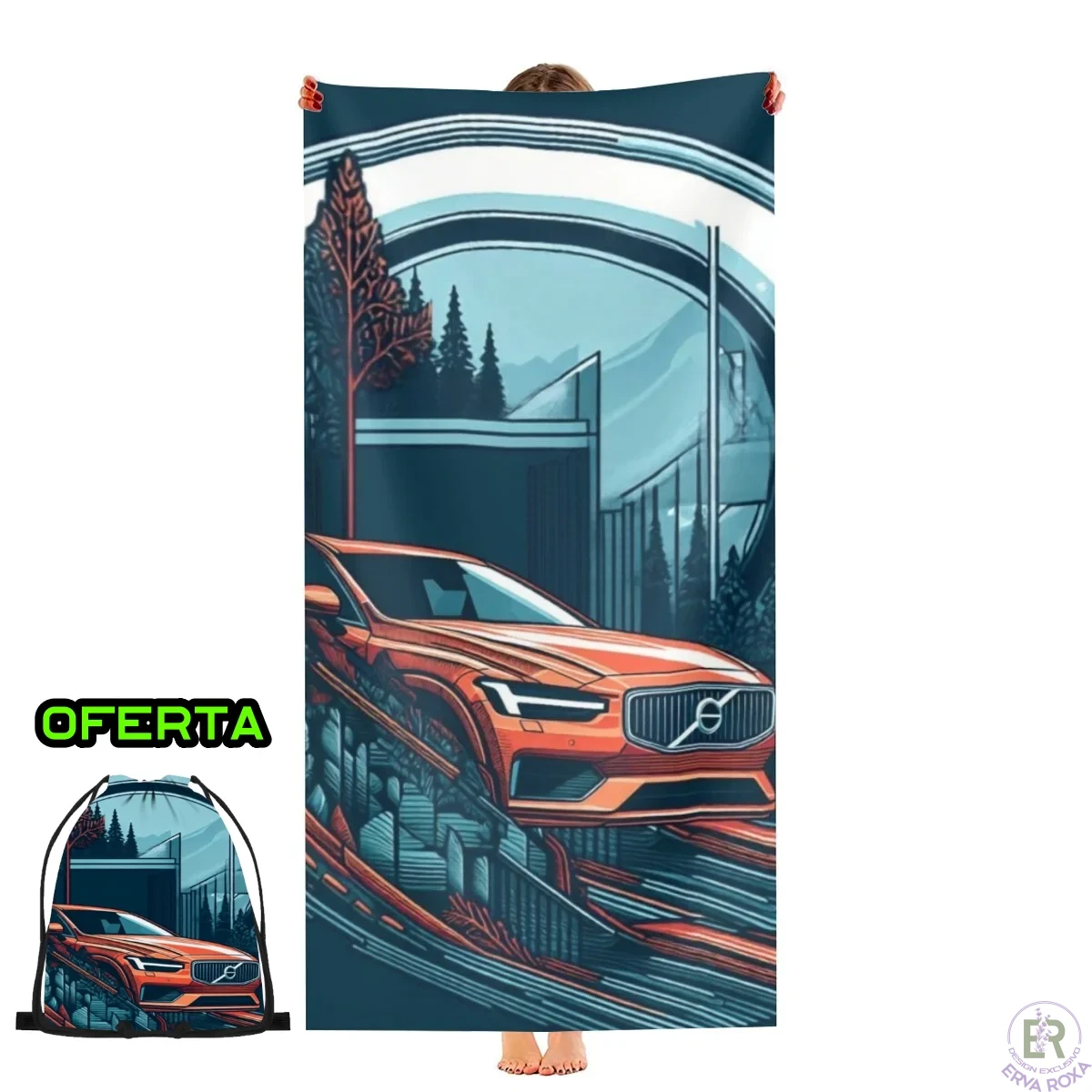 Toalha de Praia Volvo – Exclusivo