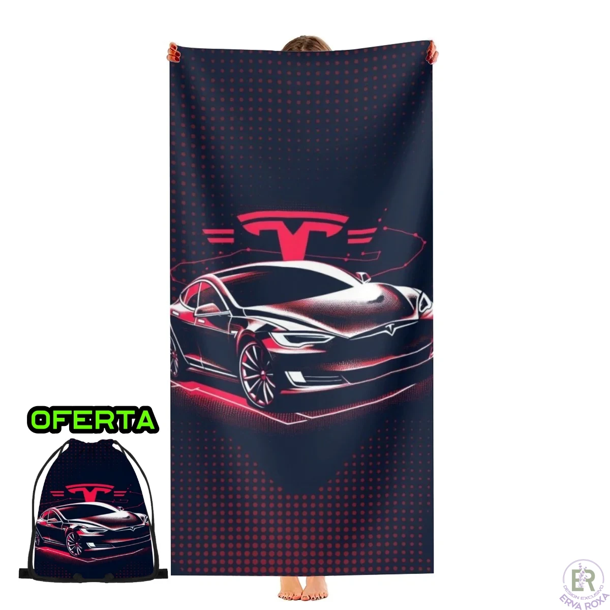 Toalha de Praia Tesla