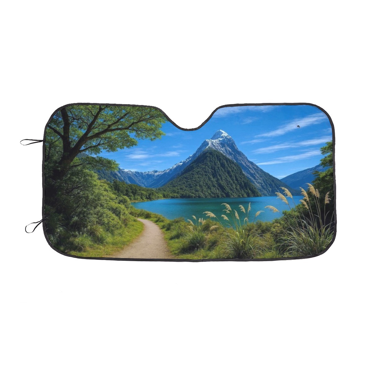 Pára-Sol para Autocaravana XL com Paisagem de Montanha e Lago