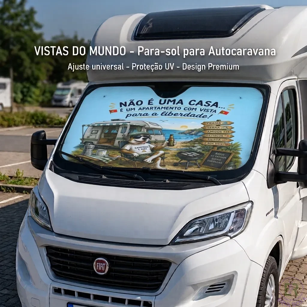 Pára-Sol para Autocaravana XL Divertido Apartamento com Vista para a Liberdade