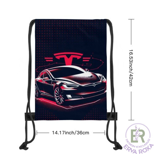 Conheça o Saco de Cordões Modelo Tesla. Apresentamos um acessório futurista e cheio de energia, que destaca o design arrojado de um super-desportivo elétrico sob o icónico logótipo da marca em tons de vermelho e preto