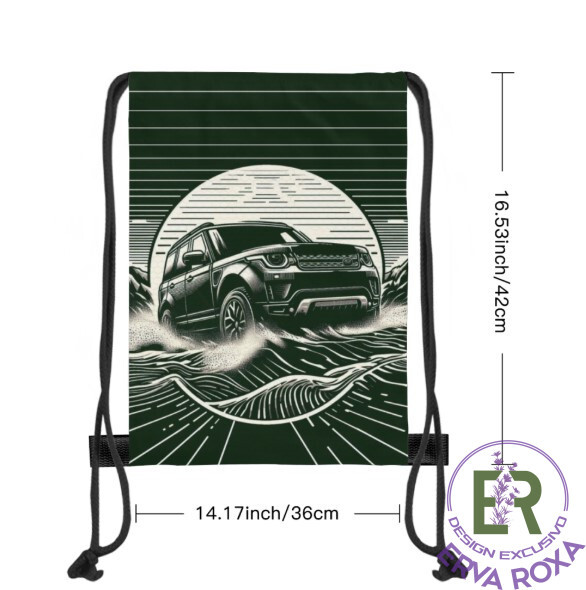 Toalha de Praia verde Land Rover. Toalha de banho com design automóvel, toalha de piscina exclusiva Land Rover, toalha de secagem rápida para entusiastas de carros. Com saco de oferta.