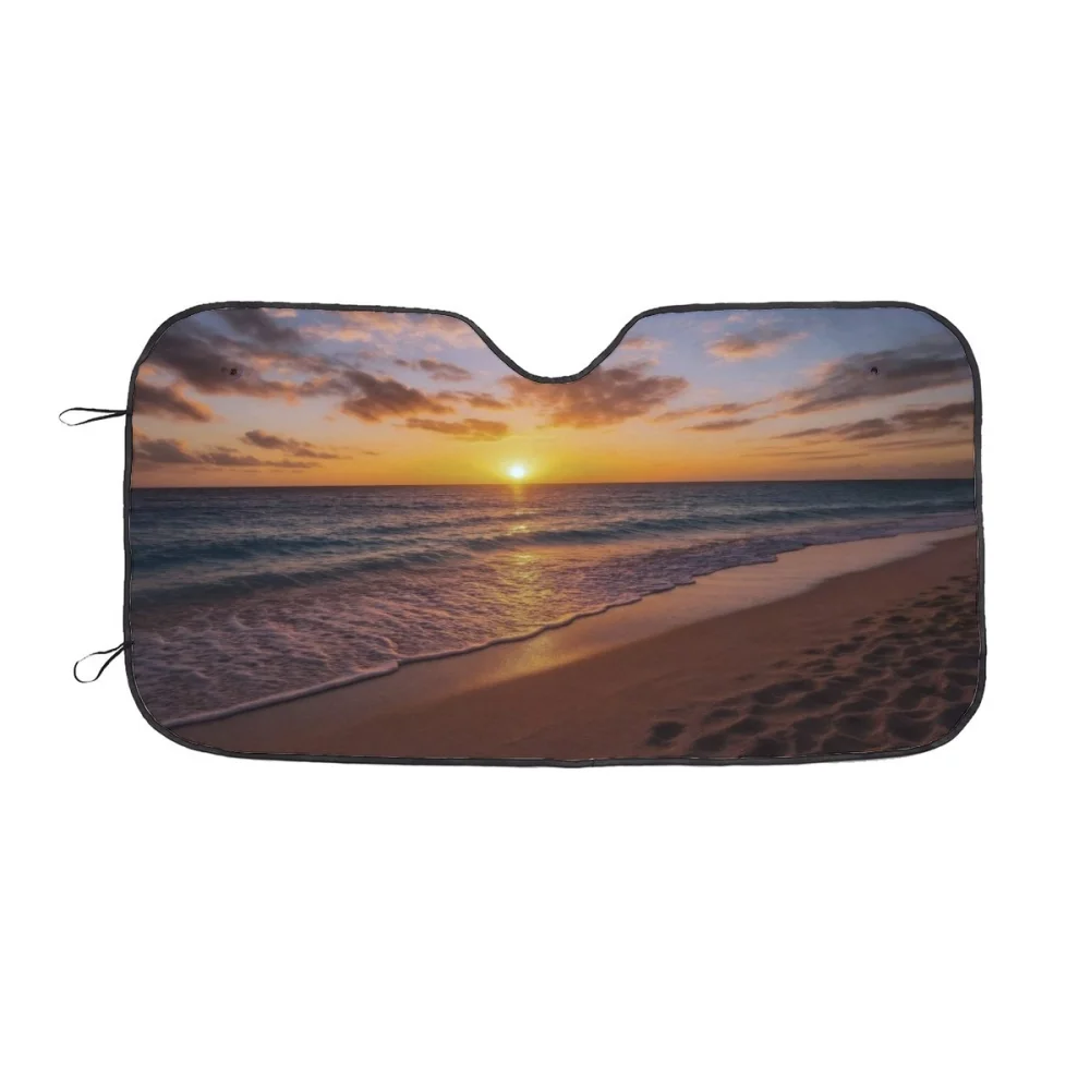Pára-sol para Autocaravana Pôr do Sol na Praia – Proteção Térmica L/XL