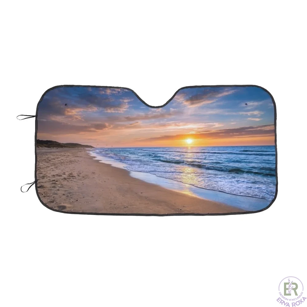 Pára-sol para Autocaravana Praia ao Pôr do Sol – Proteção Térmica L/XL
