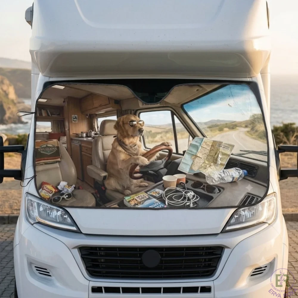 Pára-sol para Autocaravana Cão Condutor – Proteção Térmica L/XL