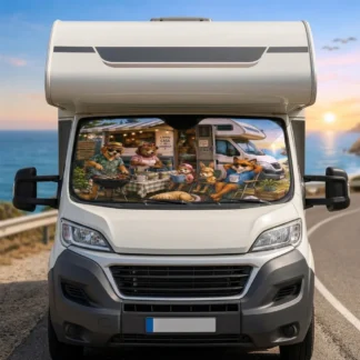 Para-sol para Autocaravana "A Nossa Casa Vai Connosco"