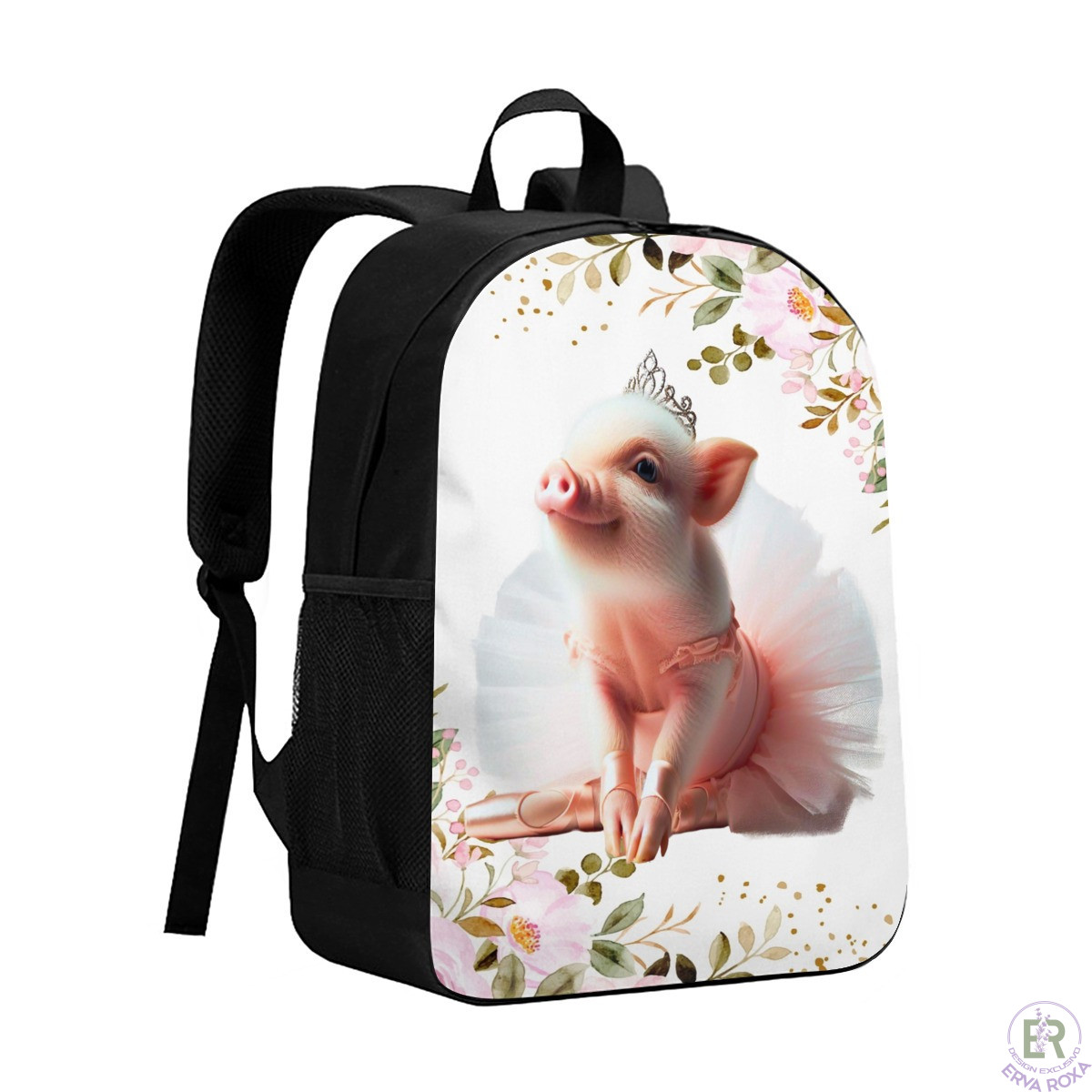 Mochila Escolar Infantil Porquinha Bailarina