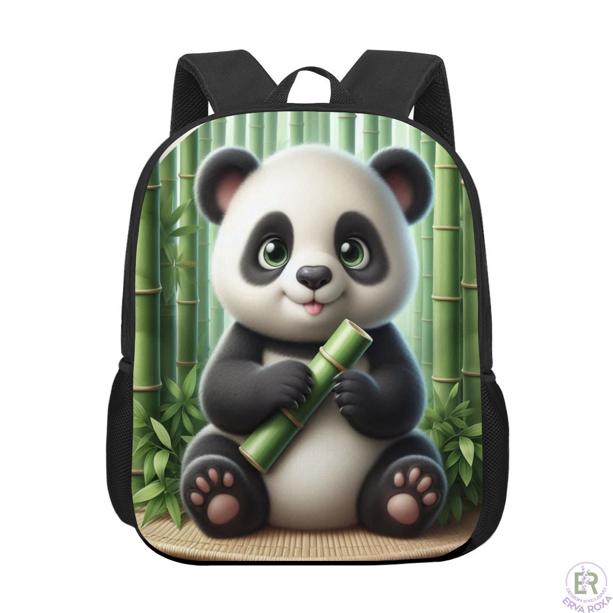 Mochila Escolar Infantil Panda e Bambu
