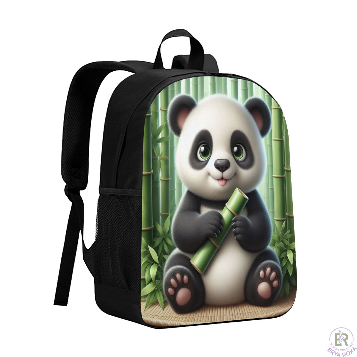Mochila Escolar Infantil Panda e Bambu