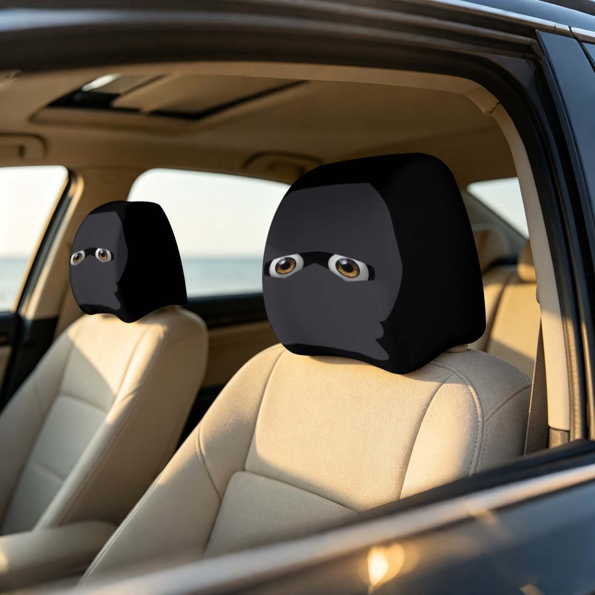 Capa Divertida para Encosto de Cabeça Auto Ninja