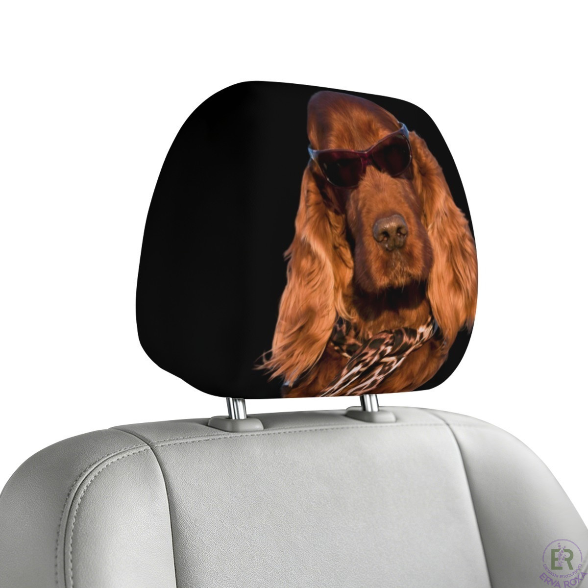 Capa para Encosto de Cabeça Auto divertida Cão Setter