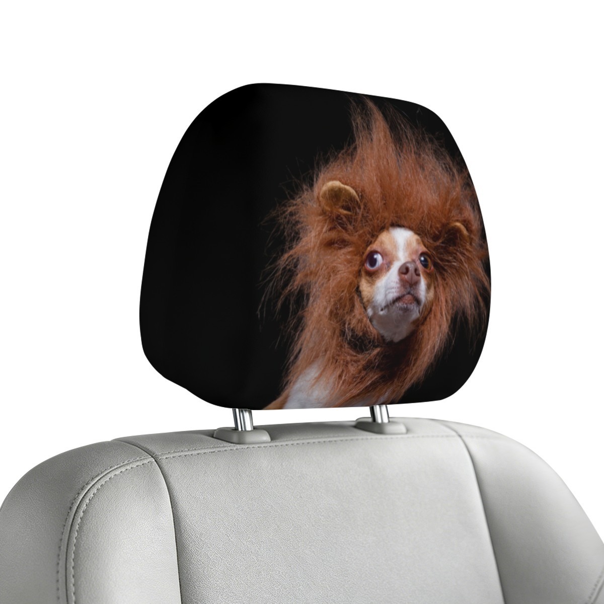 Capa Divertida para Encosto de Cabeça Auto Cão despenteado