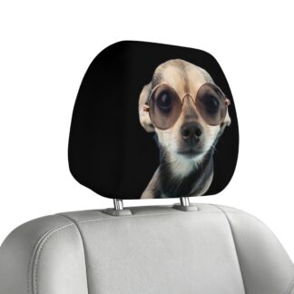 A Capa Divertida para Encosto de Cabeça Auto Cão Chihuahua protege o estofado contra sujidade e desgaste, renovando o interior do veículo