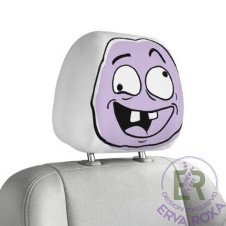 A Capa Divertida para Encosto de Cabeça Auto Monstro Roxo protege o estofado contra sujidade e desgaste, renovando o interior do veículo