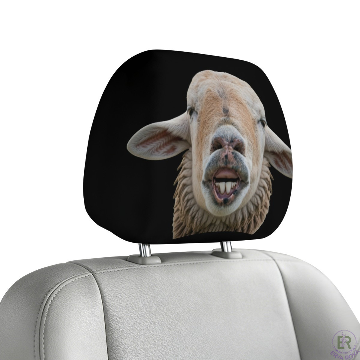 Capa Divertida para Encosto de Cabeça Auto Ovelha